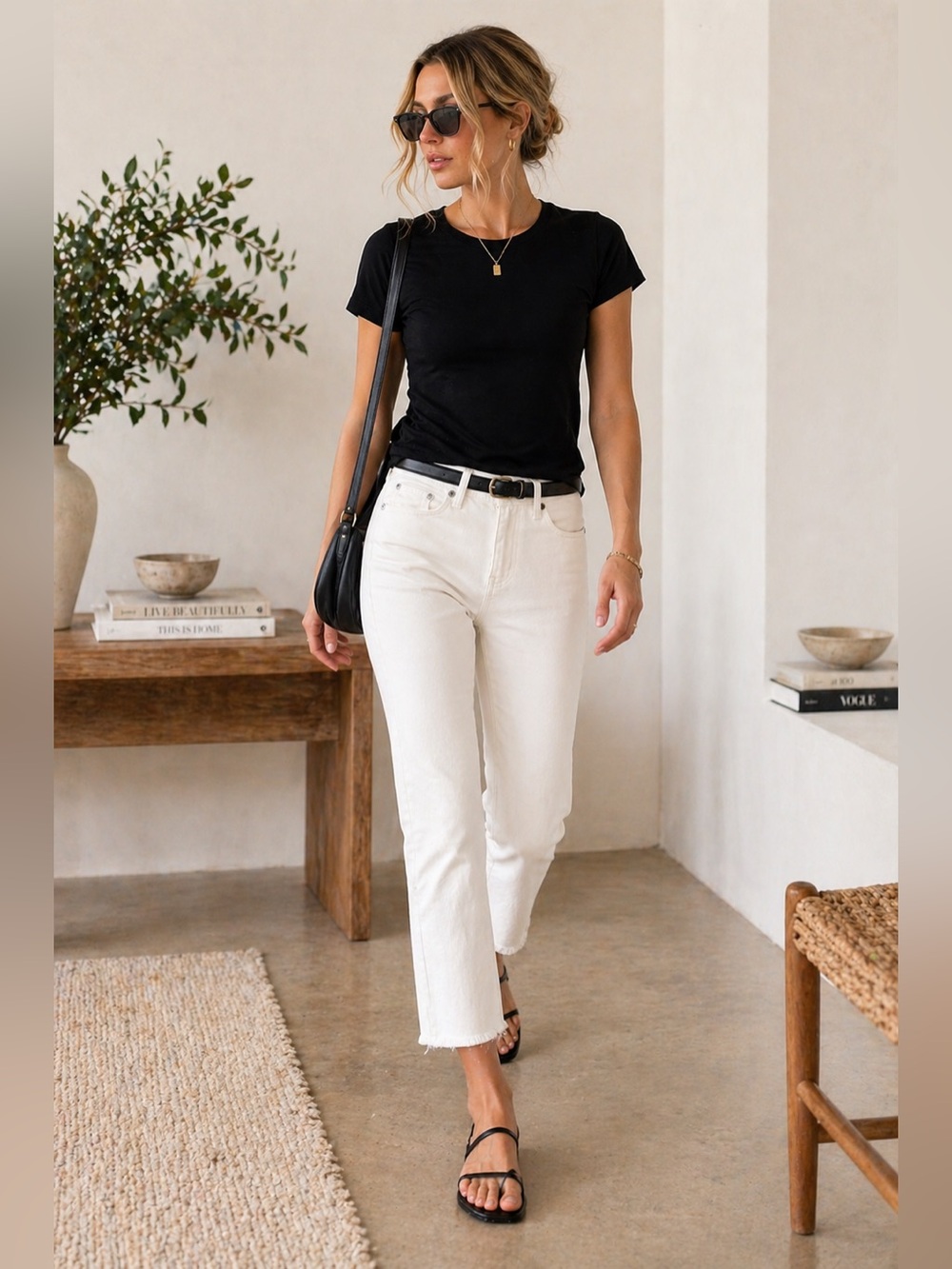 PAIGE Verdugo White Crop Jeans Size 25 Raw Hem Ankle Stretch Denim